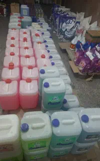 تعدادی ۱۰لیتری و۲۰لیتری مایع دست وظرف