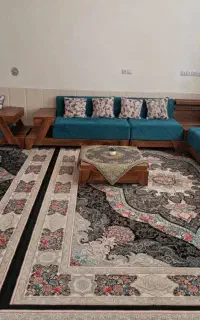 مبل راحتی چوبی با میز جلو مبلی