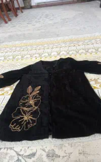 مانتو کتی گلدوزی شده جنس مخمل اک ونونو