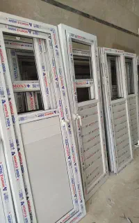 در و پنجره دو جداره UPVC و آلومینیوم و توری پلیسه