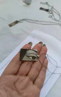 گردنبند حک چشم و دستبند و حلقه