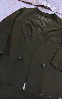 مانتو شلوار ست قهوه ای سوخته