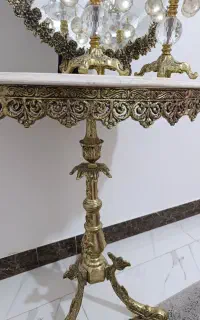 آیینه و شمعدان برنز