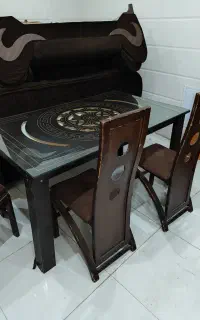 میز غذاخوری چهار نفره و چهار صندلی