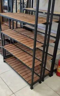 شلف چوب و فلز