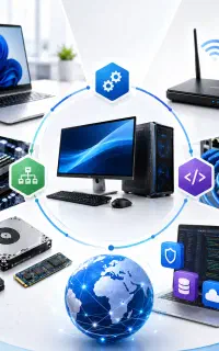 خدمات نرم افزار ، سخت افزار و شبکه