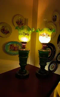 چراغ نفتی آنتیک تمام سنگ