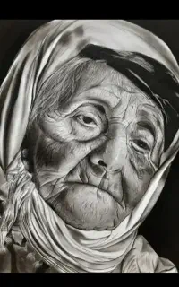 تابلو نقاشی پیرزن