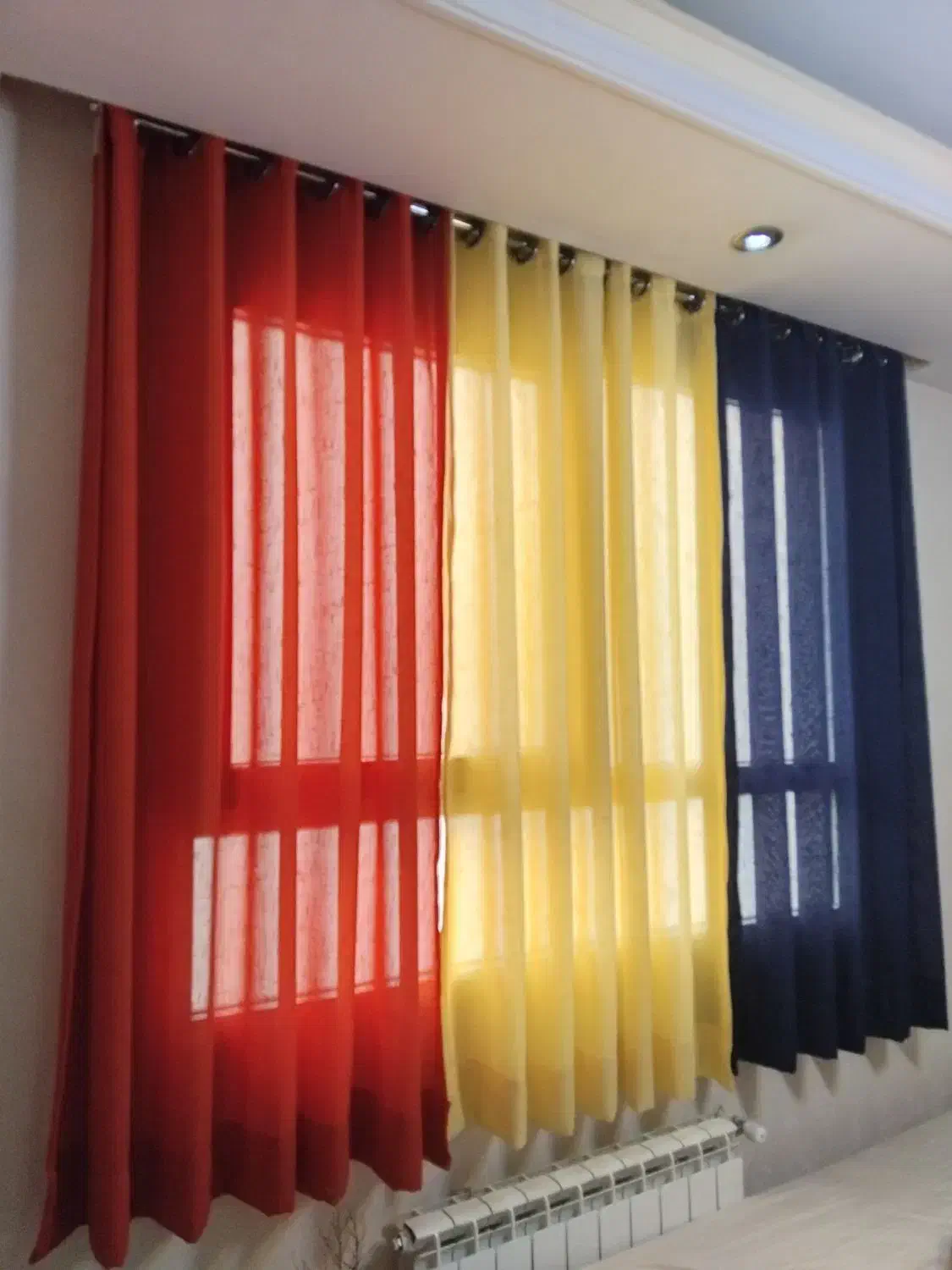 پرده آماده پانچی ۳ عدد|پرده، رانر، رومیزی|تهران, منیریه|دیوار