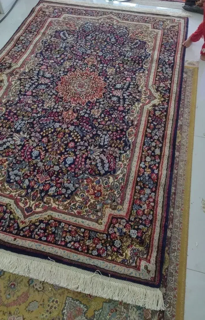 فروش 1ونیم در 2وبیست دستبافت 90جفت|فرش|کرمان, |دیوار