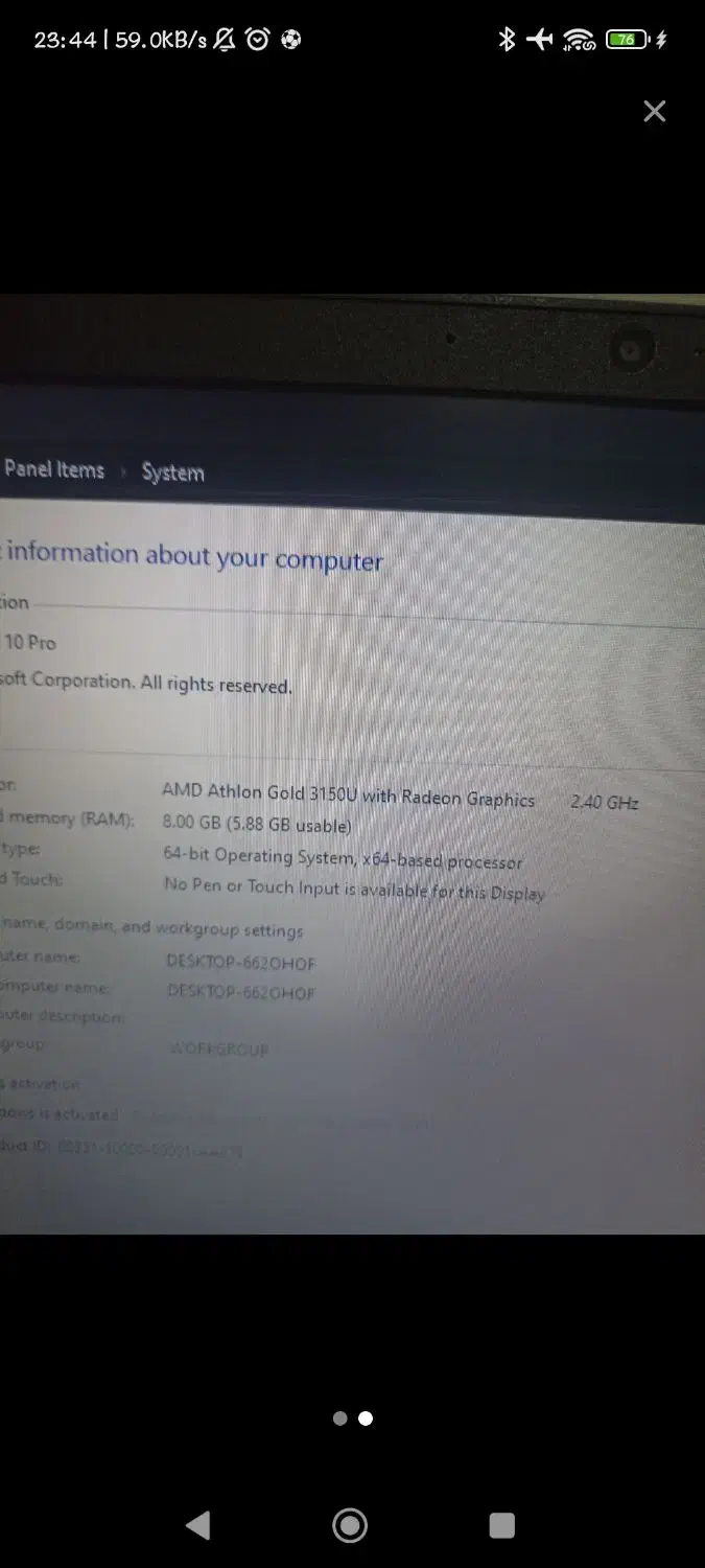 فروش لب تاب لنوو مدل a15 ada|رایانه همراه|مشهد, ادیب نیشابوری (شهرک غرب)|دیوار