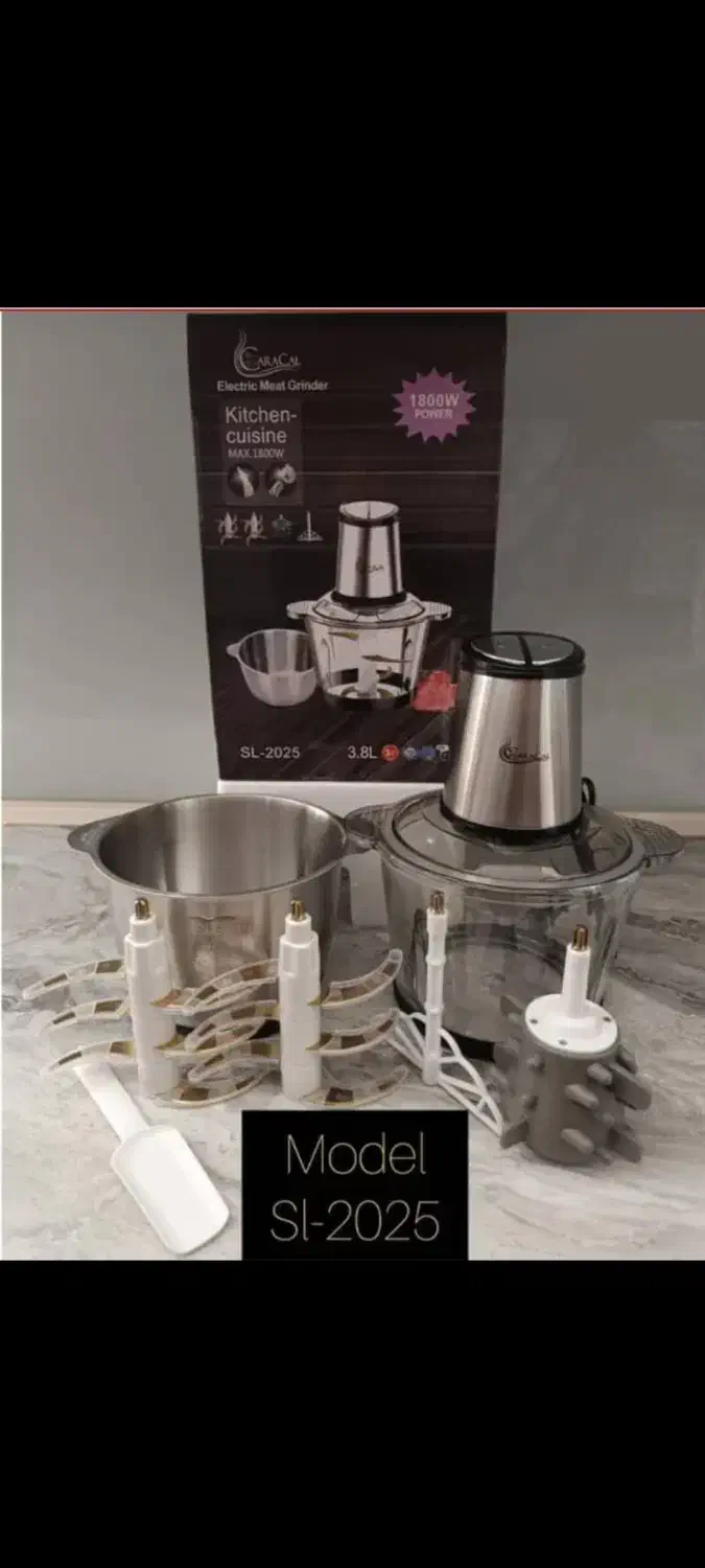 خردکن برقی ۳/۸ لیتر ۲ کاسه ۶ تیغه کاراکال|خردکن، آسیاب، غذاساز|رشت, یخسازی|دیوار