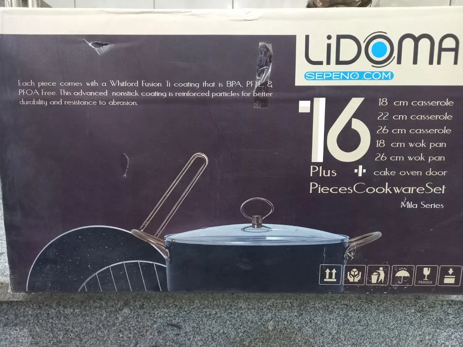 سرویس قابلمه 16 پارچه گرانیتی لیدوما مدل اکولید|ظروف پخت‌وپز|شهرکرد, |دیوار