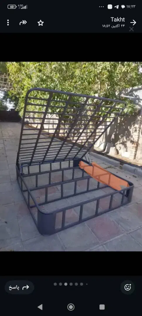 کفی فلزی تخت خواب با رنگ الکترواستاتیک|تخت و سرویس خواب|تهران, آهنگ|دیوار