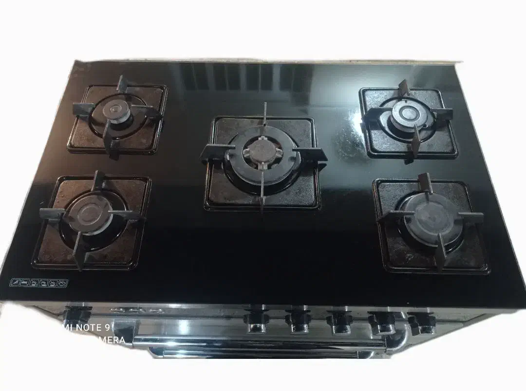 اجاق گاز طرح فر صفحه شیشه ای 5شعله|اجاق گاز و لوازم برقی پخت‌وپز|کرمانشاه, |دیوار