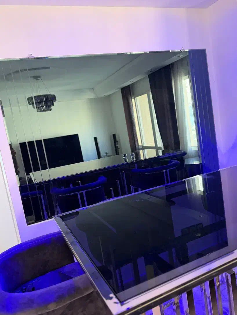 میز بار تمام استیل لاکچری به همراه آینه و صندلی|مبلمان خانگی و میز عسلی|تهران, سعادتآباد|دیوار