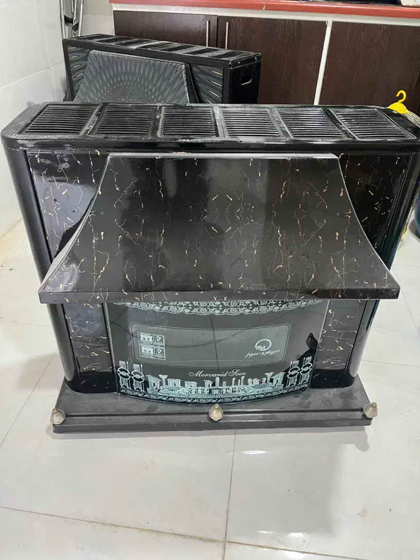 بخاری طرح شومینه ای|بخاری، هیتر، شومینه|زرقان, |دیوار