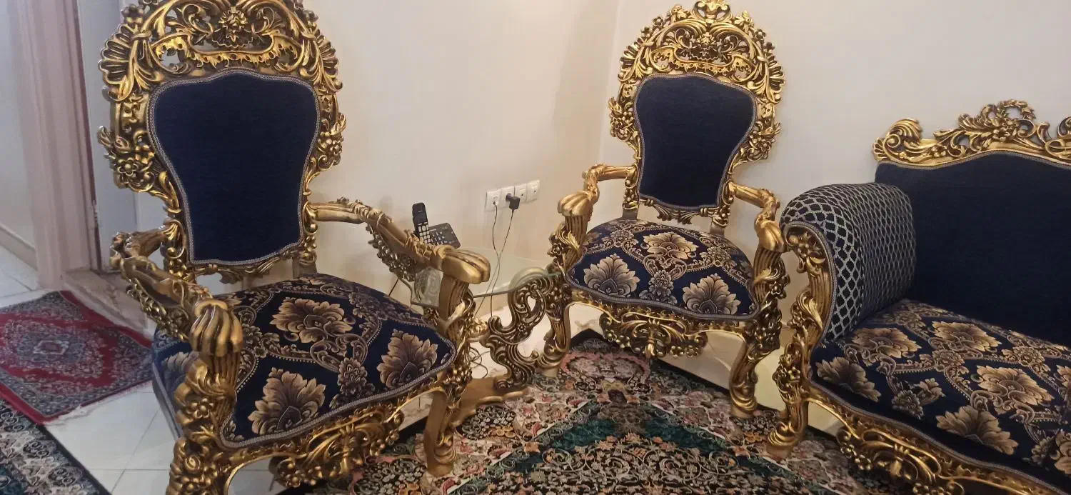 یک دست مبل ۷ نفره به همراه میز نهار خوری|مبلمان خانگی و میز عسلی|تهران, افسریه شمالی|دیوار