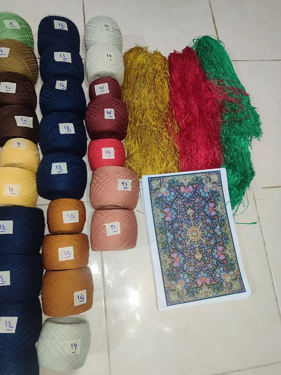 نقشه و دارقالی ومصالح بافت قالی دستباف|فرش|قم, نیروگاه|دیوار