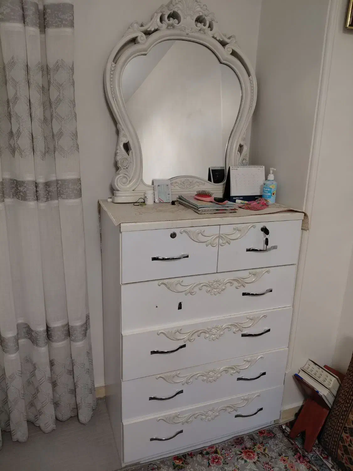 دراور۵کشوبه همراه آیینه|جاکفشی، کمد، دراور|تهران, سلیمانی|دیوار