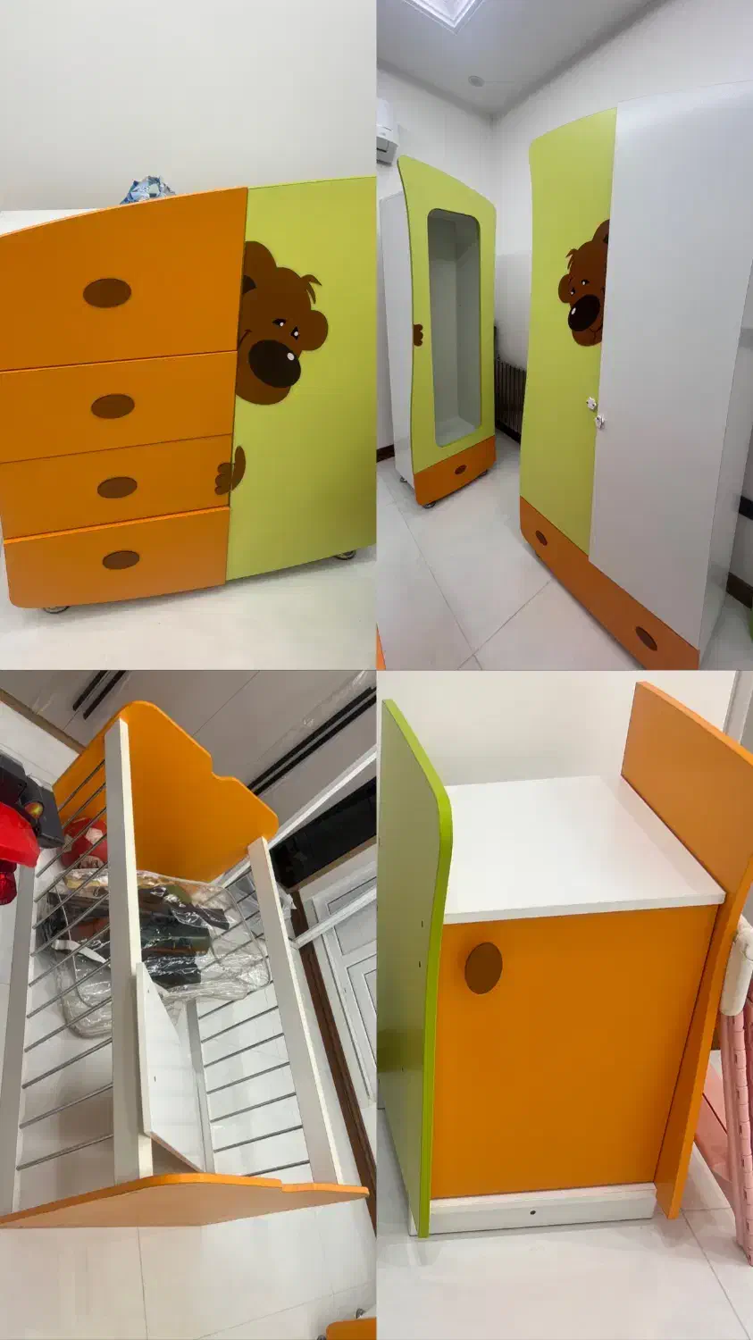 سرویس کامل تخت نوزاد و نوجوان|تخت و صندلی بچه|قم, انسجام|دیوار