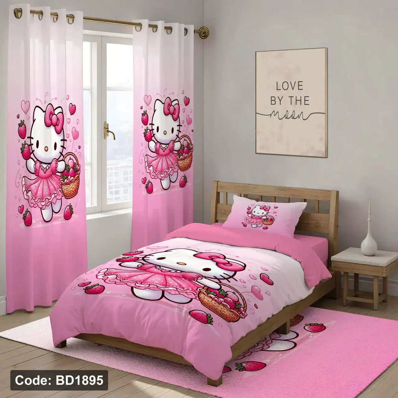 ست روتختی پرده فرش  لوستر کرومی کیتی|سرویس روتختی|تهران, خاک سفید|دیوار