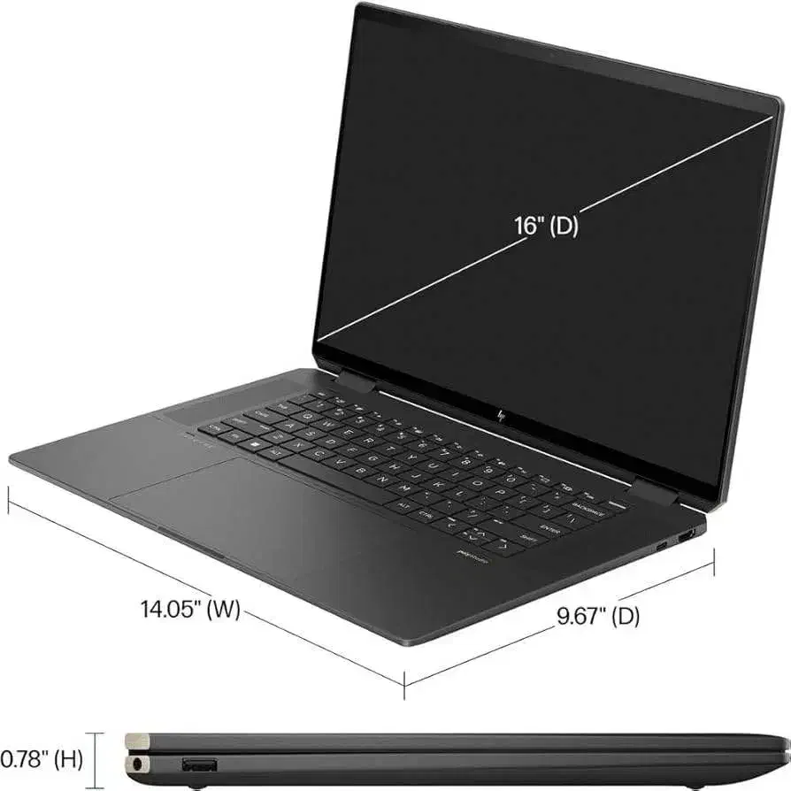 لپ تاپ اچ پی + قلم اورجینال HP Spectre 16 x360|رایانه همراه|اندیشه, اندیشه فاز ۱|دیوار