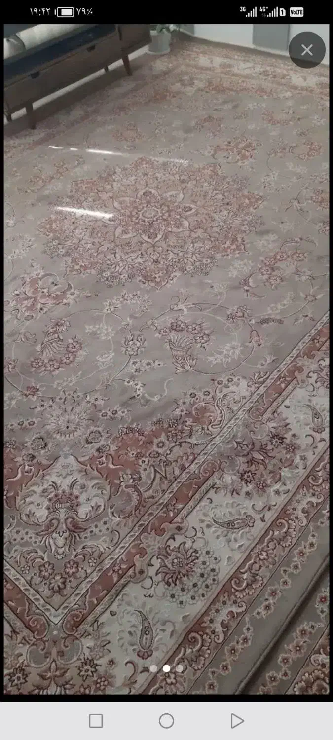 قالی 12متری کرمی کاملانواصلااستفاده نشده|فرش|قوچان, |دیوار