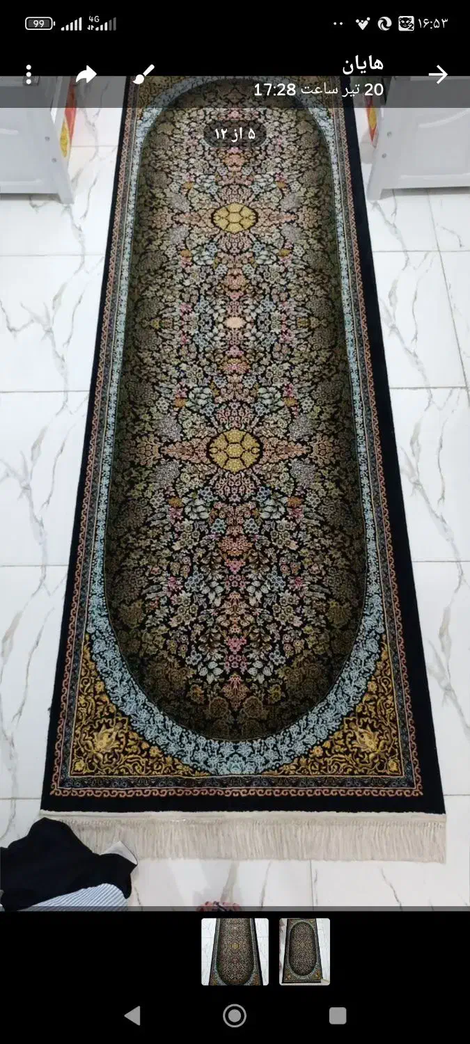 کنار فرش بسیار زیبا|فرش|بیستون, |دیوار