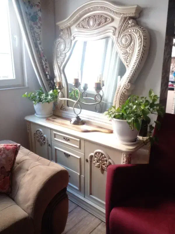 آینه کنسول جنس چوب خوب|بوفه، ویترین، کنسول|گرگان, |دیوار