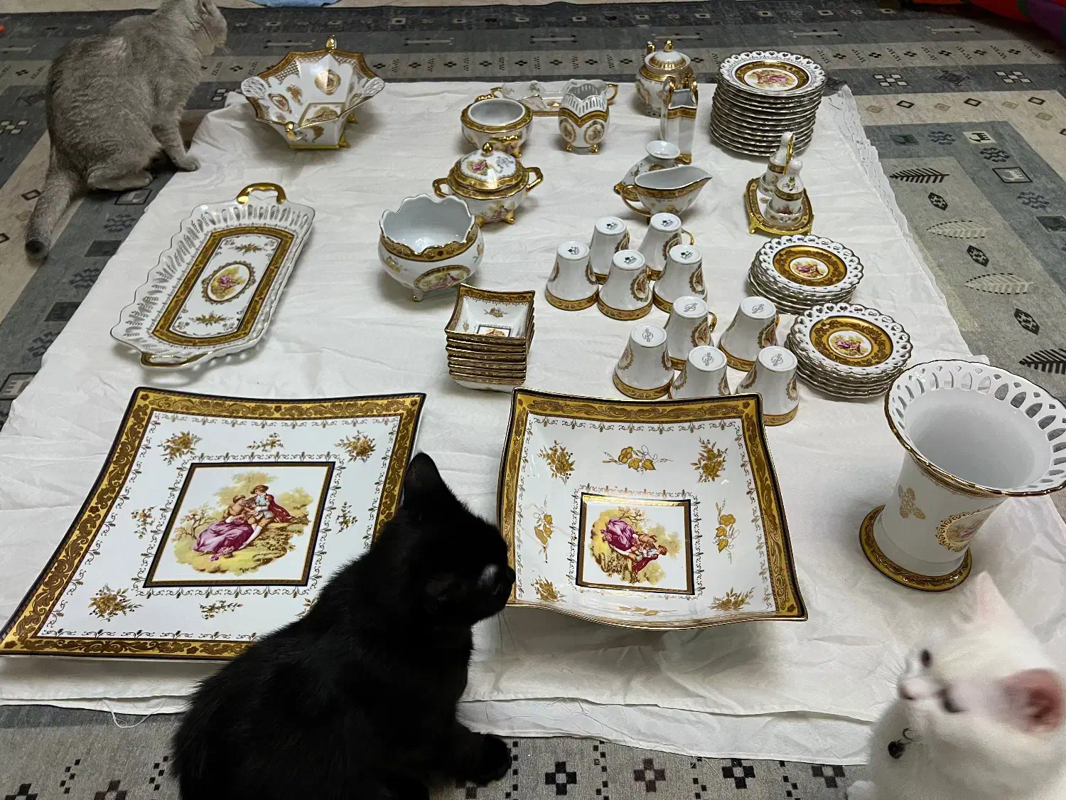 دانسی و لردشید طلاکوب اصل و قدیمی|ظروف سرو و پذیرایی|کیاشهر, |دیوار