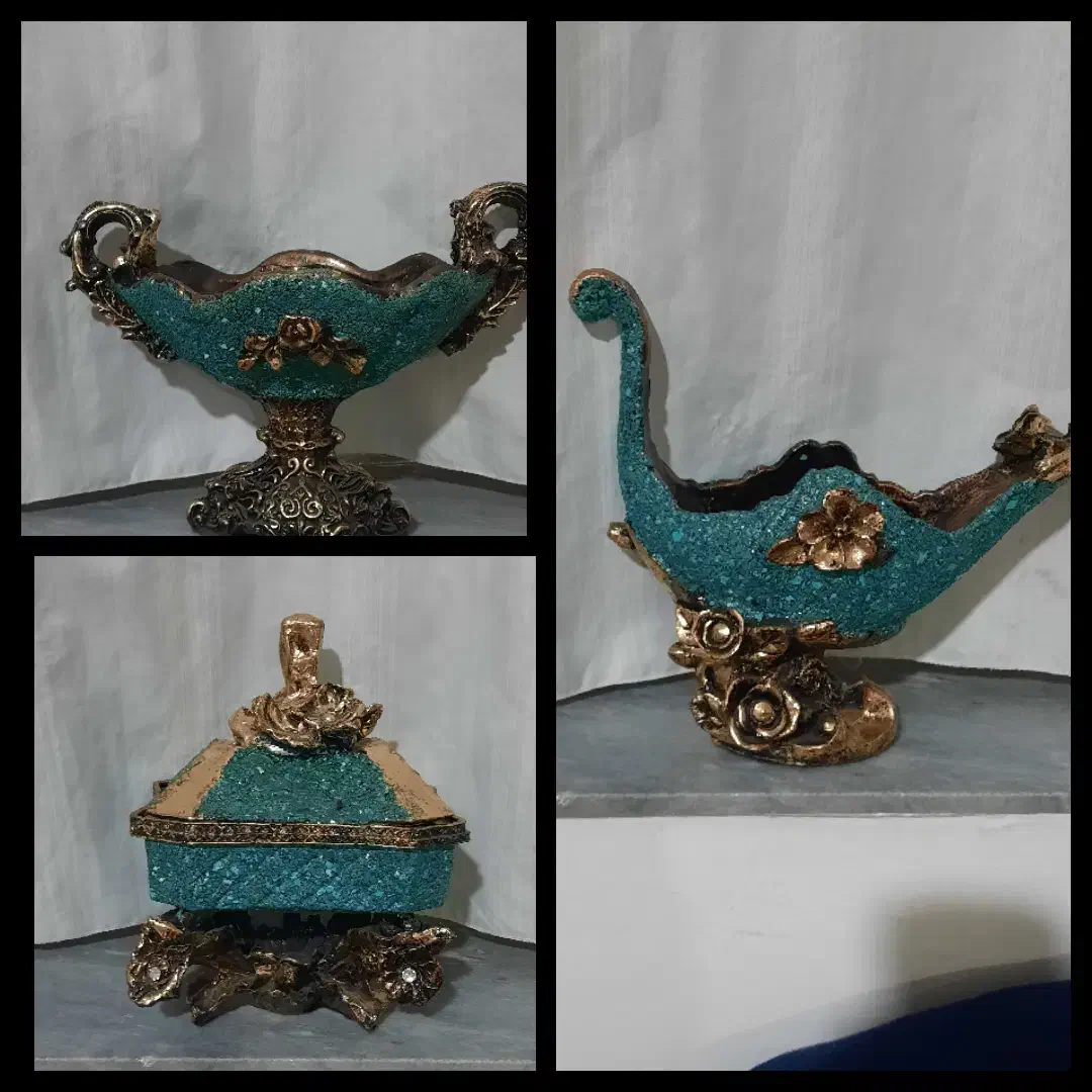 ۳تیکه ظرف تزیینی|مجسمه، تندیس، ماکت|اسدآباد, |دیوار