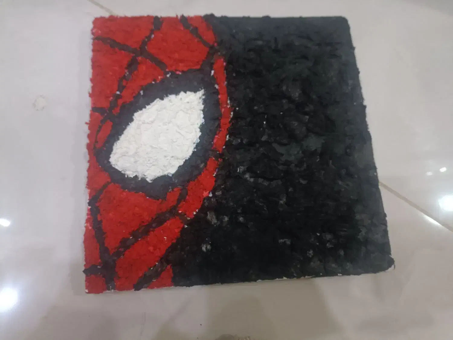 نقاشی برجسته روی بوم نقاشی طرح مرد عنکبوتی|تابلو، نقاشی، عکس|تهران, هفت حوض|دیوار