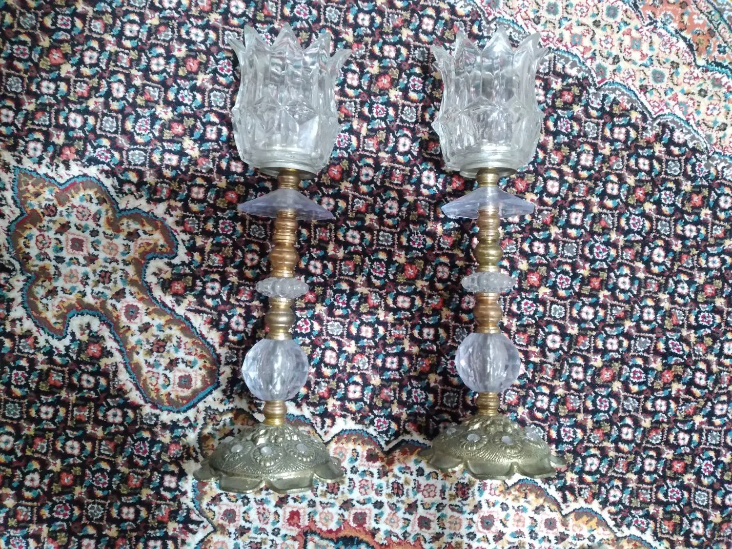 آیینه و شمعدان کاملا نو|صنایع دستی و سایر لوازم تزئینی|اردبیل, |دیوار