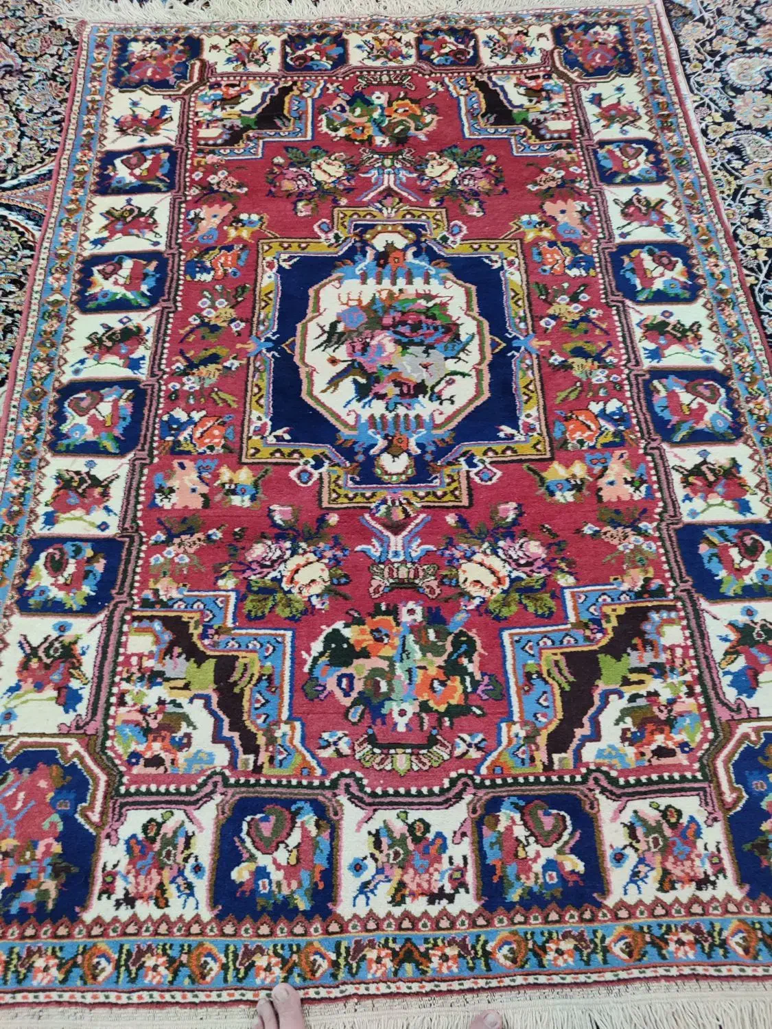 فرش تما پشم دستباف|فرش|ایذه, |دیوار