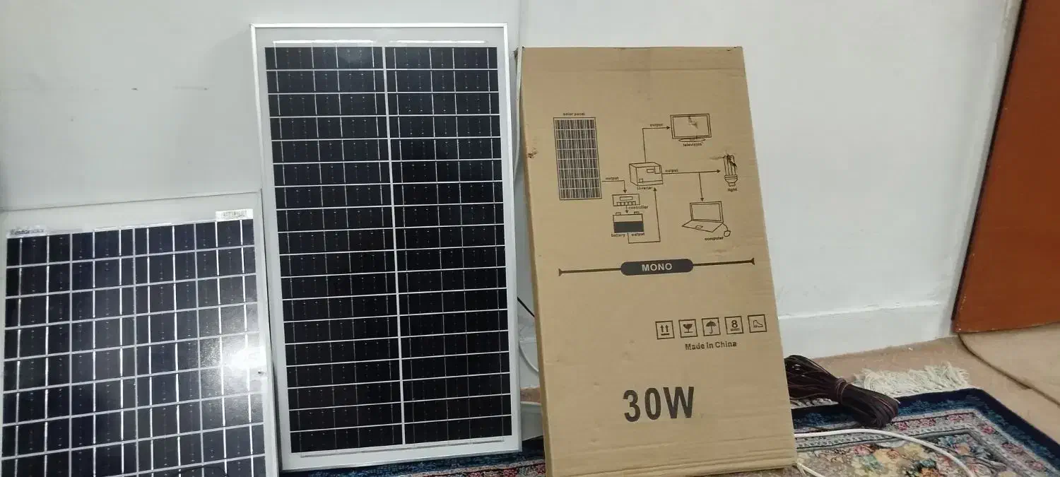 تعدادی پنل خورشیدی با وات های مختلف|لامپ و چراغ|قم, شهرک سازمان آب|دیوار