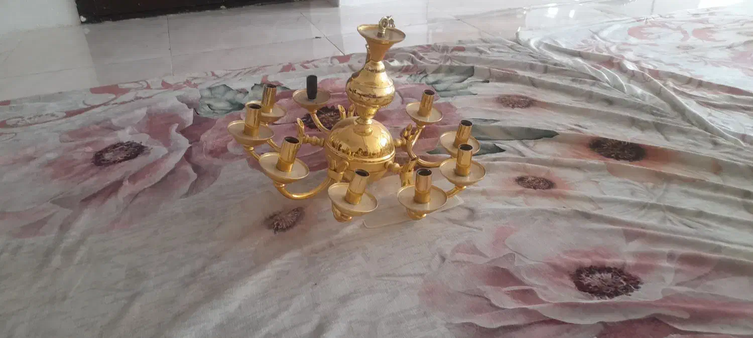 لوستر طلایی|لوستر و چراغ آویز|کرمانشاه, |دیوار