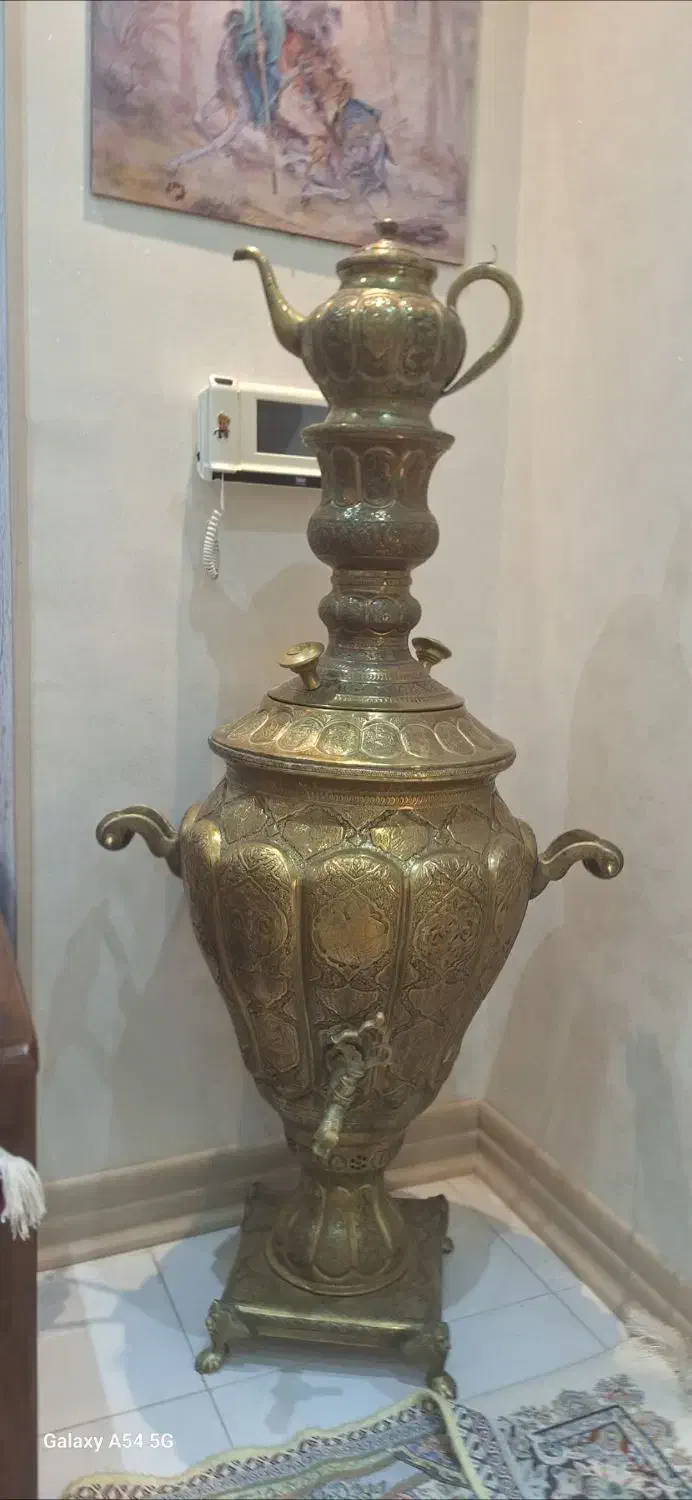 سماور زغالی|صنایع دستی و سایر لوازم تزئینی|اصفهان, چشمه باقرخان|دیوار