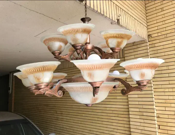 لوستر حبابی ۱۳ شاخه|لوستر و چراغ آویز|مشهد, شهید بهشتی|دیوار