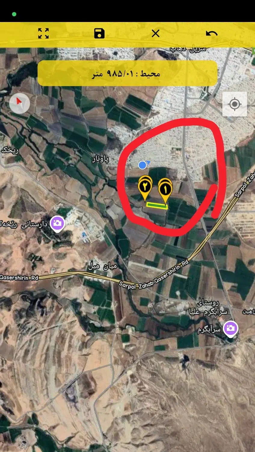 باسلام فروشی زمین آبی|فروش زمین و ملک کلنگی|سرپل ذهاب, |دیوار