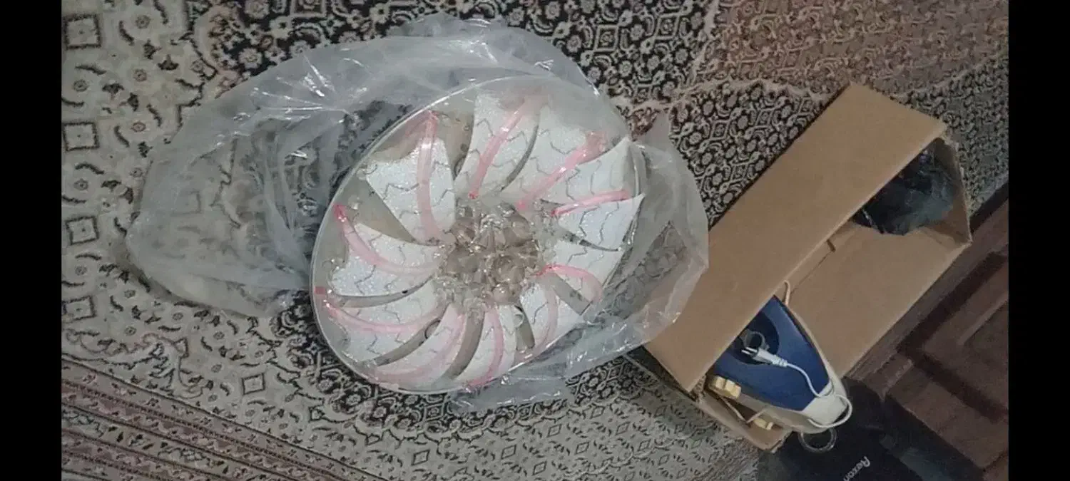 لوستر سقفی مدرن کریستالیLED کنترلی|لوستر و چراغ آویز|ورامین, ورامین|دیوار