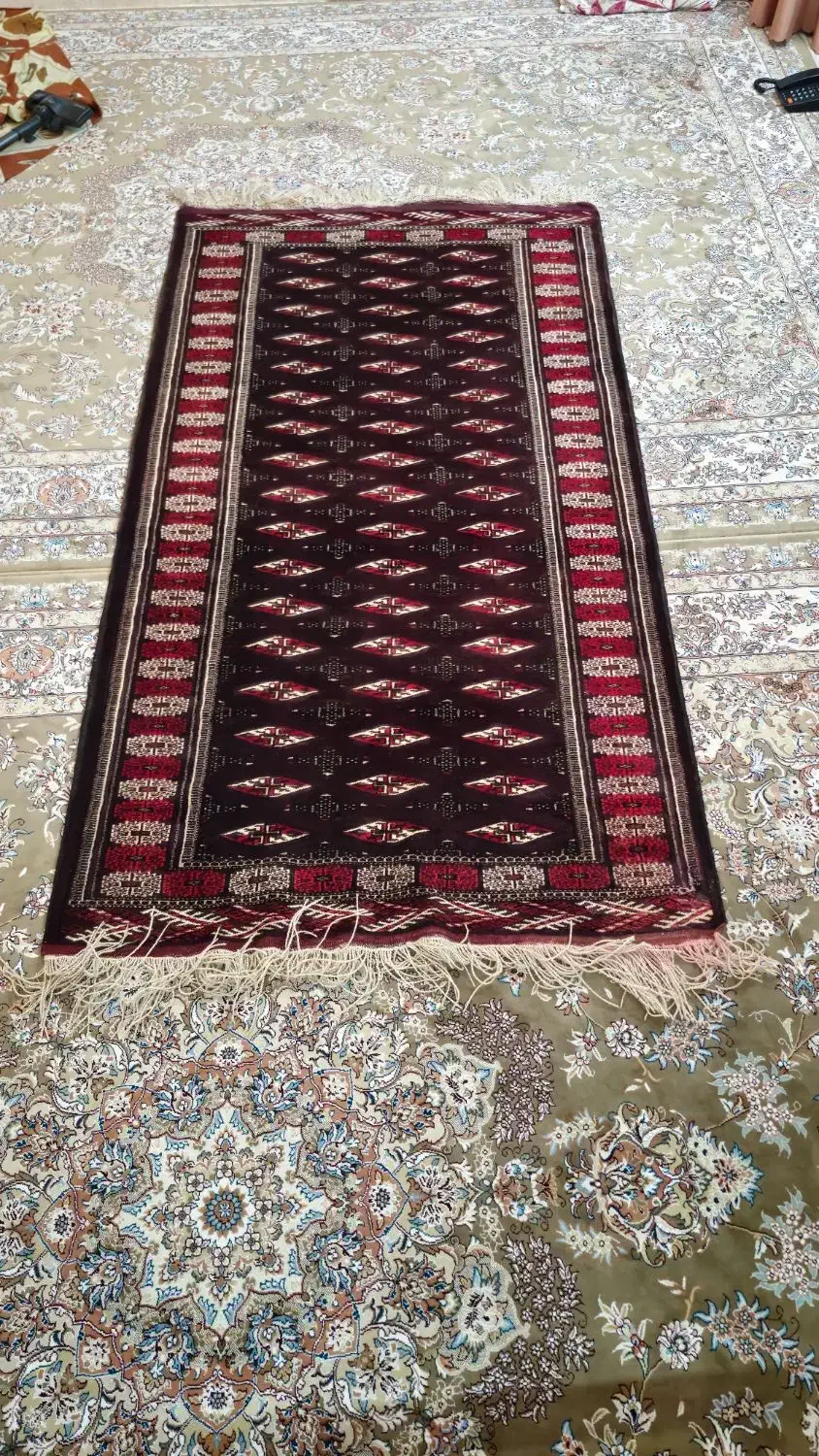 * قالیچه دستباف قدیمی ترکمن **|فرش|فردیس, شهرک سپاه|دیوار