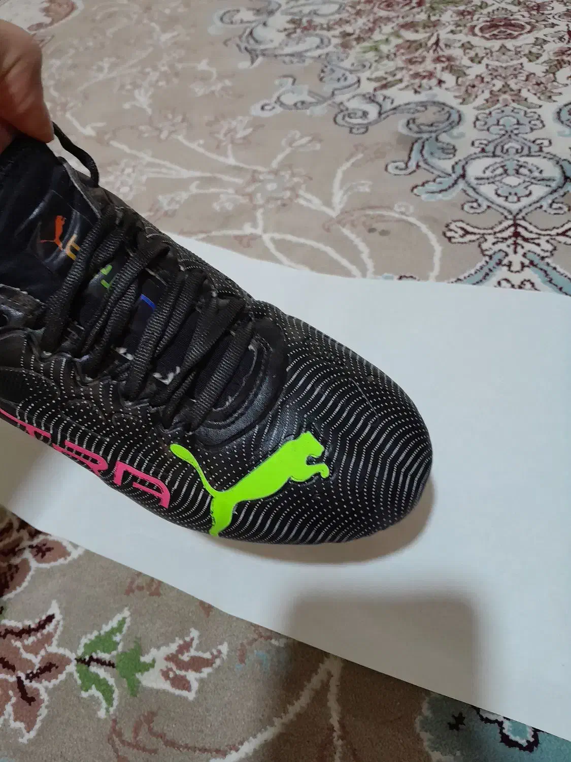 کفش فوتبال استوک دار مدل پوما سایز ۳۹ با کارتون|کیف، کفش، کمربند|فولادشهر, B2|دیوار