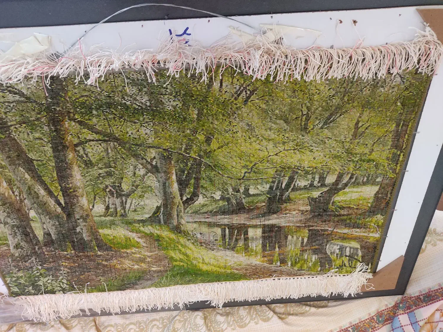 تایلو فرش دستباف چله ابریشم|تابلو فرش|همدان, |دیوار