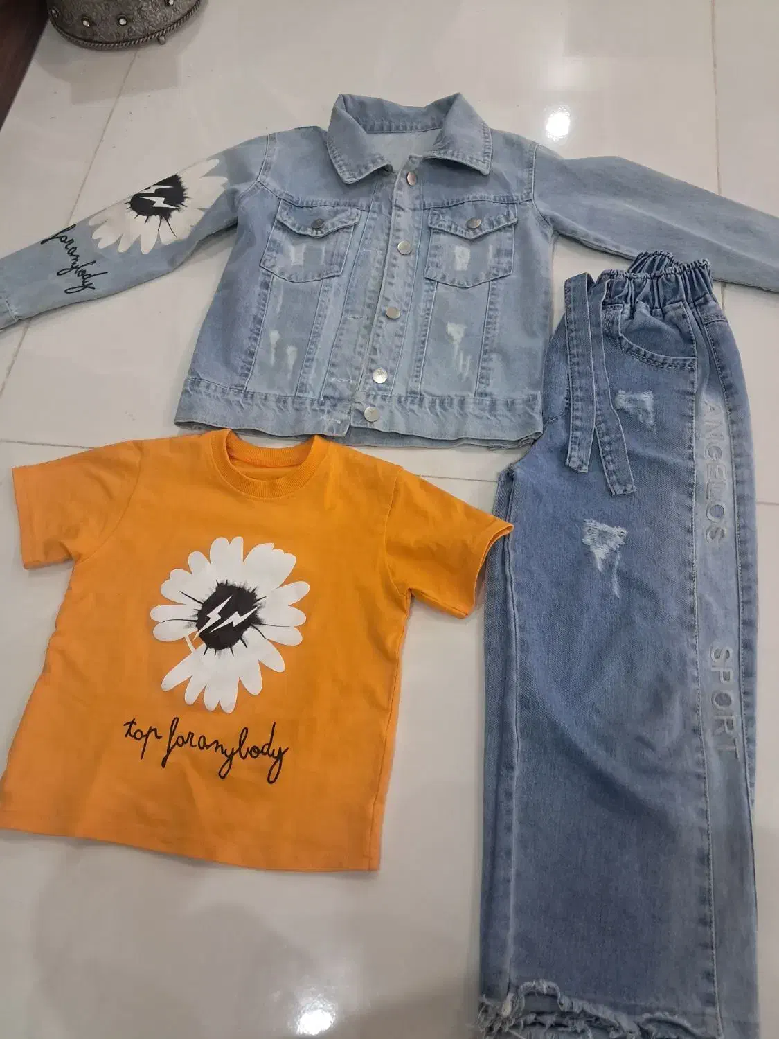 ست لی دخترانه کت تیشرت شلوار|کفش و لباس بچه|فشاپویه, |دیوار