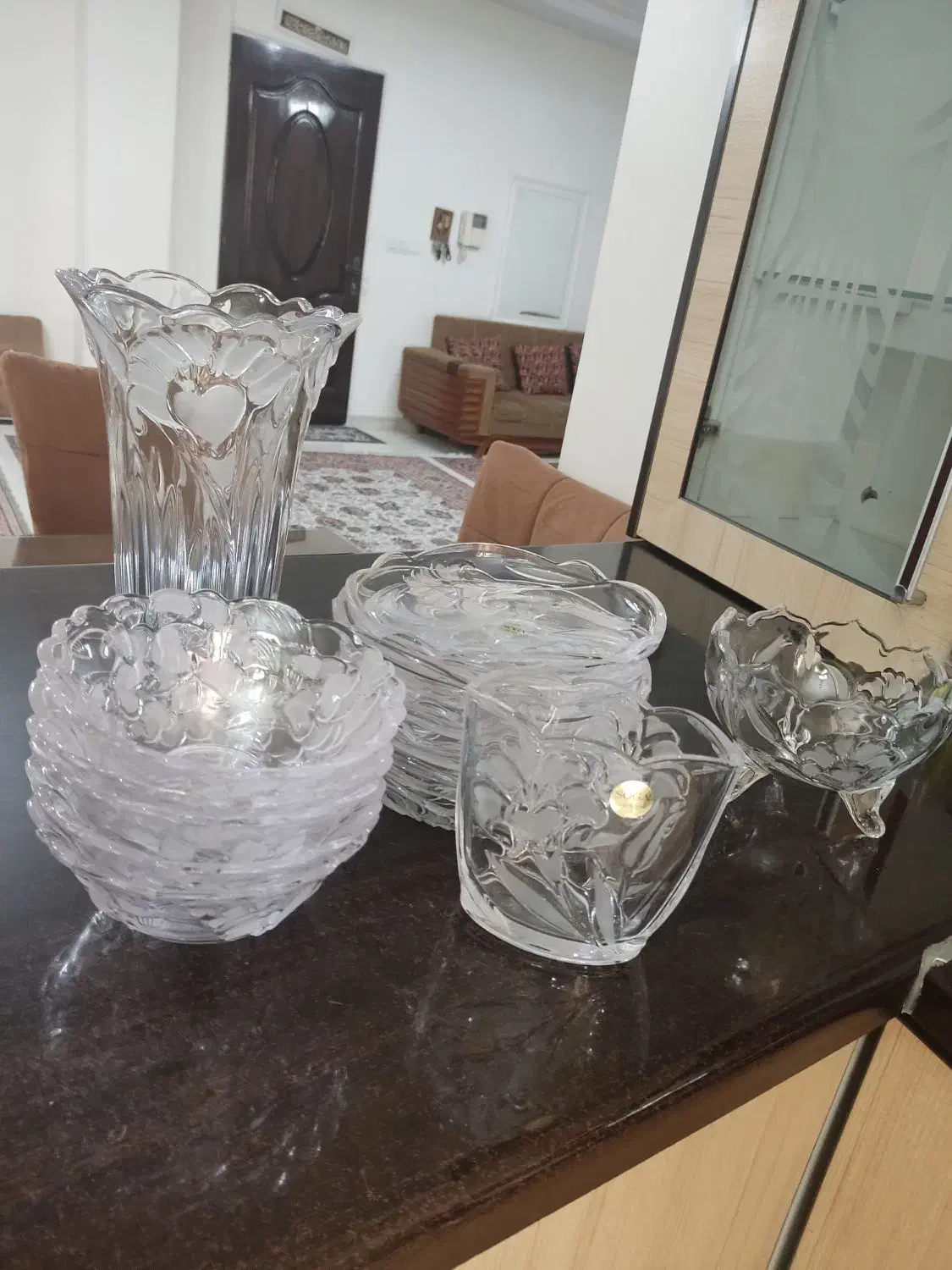 سرویس کریستال ۶نفره|ظروف سرو و پذیرایی|تهران, شهرک طالقانی|دیوار