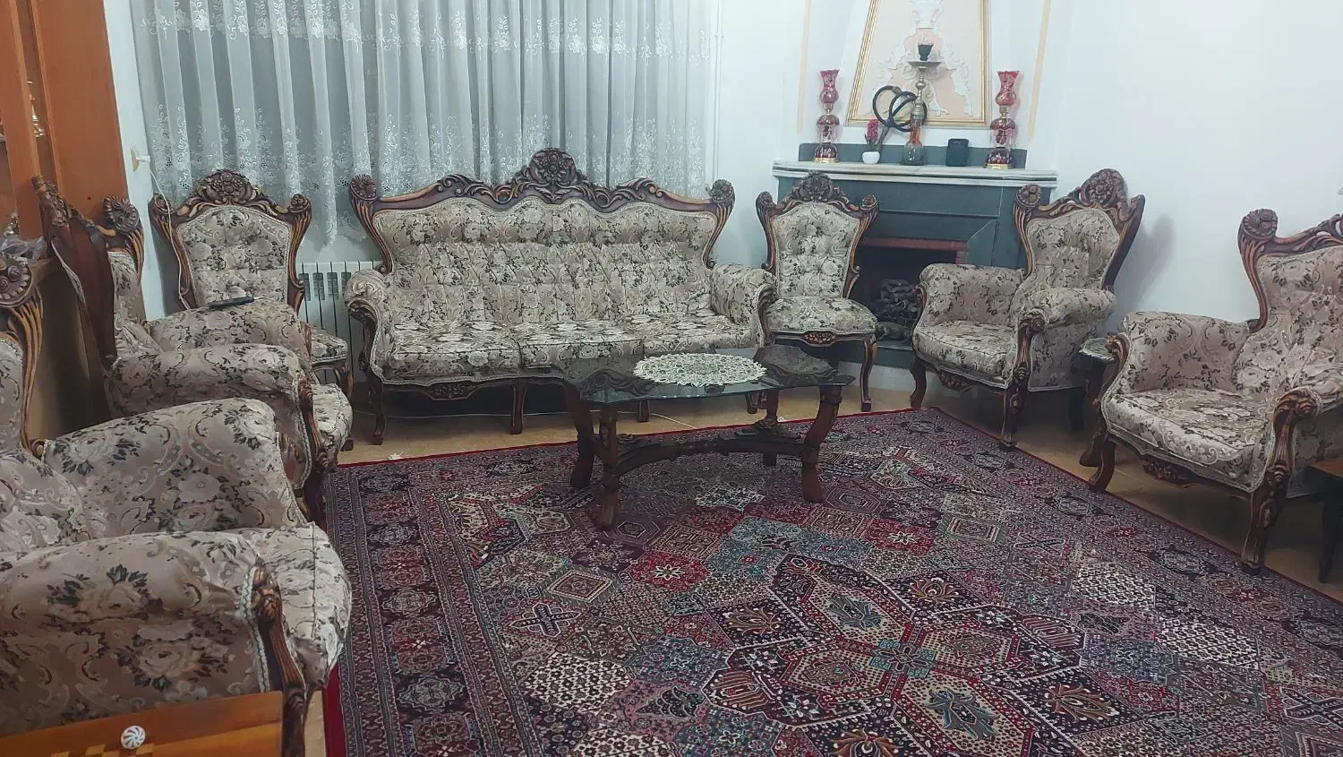 مبل ۹نفره چوب راش|مبلمان خانگی و میز عسلی|سنندج, |دیوار