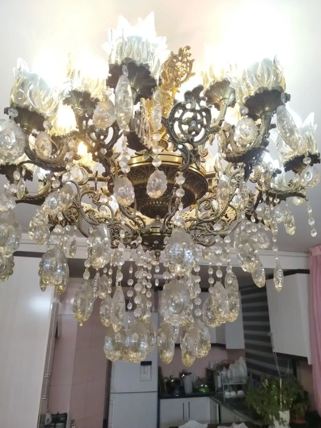 لوستر|لوستر و چراغ آویز|هشتگرد, شهرک ریحانه|دیوار