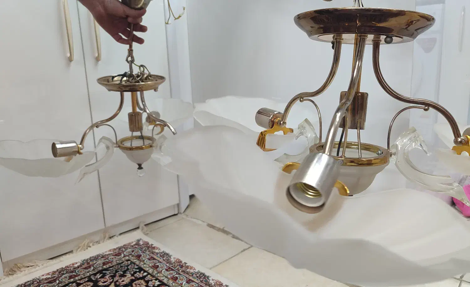 لوستر|لوستر و چراغ آویز|گنبد کاووس, |دیوار