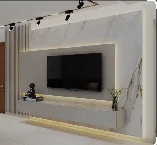 کاغذدیواری پوسترسه‌بعدی Tv wall رنگ آینه چمن|خدمات پیشه و مهارت|گنبد کاووس, |دیوار